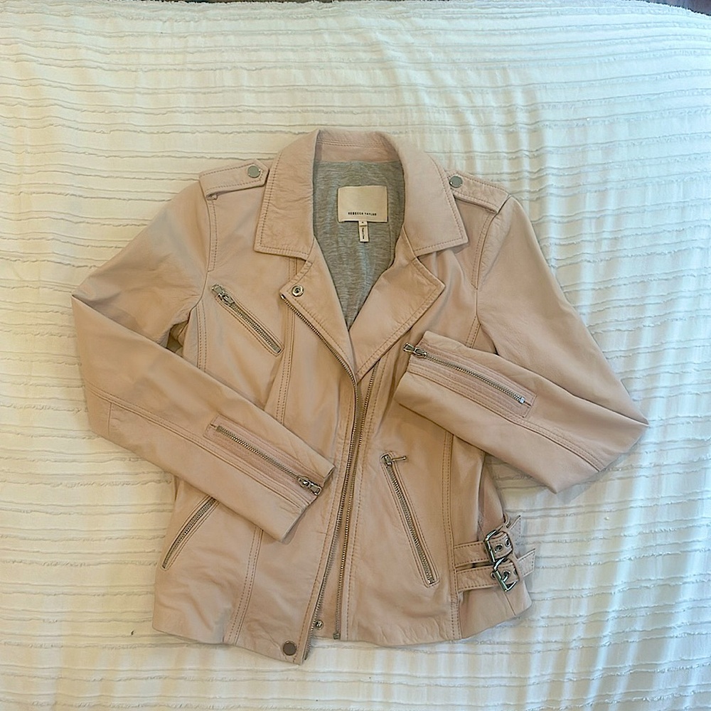 Rebecca Taylor Leather Jacket Size 4